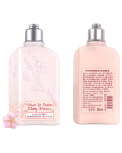 L'Occitane Cherry Blossom Shimmering Lotion 250ML Body Lotion Sweet Moisturizing Nourishing Anti-Dryness (Counter)