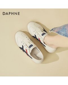 Daphne Fashion Flat German Training Shoes for Women, Versatile Comfortable Soft-Soled Slip-On Two-Way Wear Casual Sneakers, Light Blue, 36