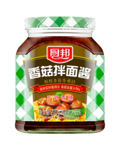 Chubang Mushroom Sauce 220g Cantonese Mild Spicy Mushroom Noodle Sauce Secret Recipe Side Dish Dipping Sauce Rice Mixing Sauce