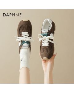 Daphne Red Retro German Training Shoes Women 2025 Fall New Collection Agate Women's Shoes Lightweight Comfortable Sneakers Coffee 37