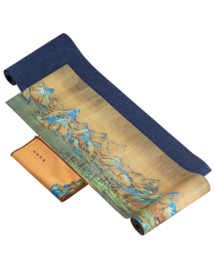 SUSHI CERAMICS Tea Mat - Thousand Miles of Rivers and Mountains Tea Cloth, Tea Table Runner, Zen-Inspired Tea Table Cover, Waterproof New Chinese Tea Ceremony Cloth J0473