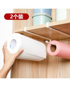 Universal No-Drill Cabinet Paper Towel Holder 2-Pack, Kitchen Paper Towel Holder, Napkin Holder, Plastic Wrap Storage Shelf