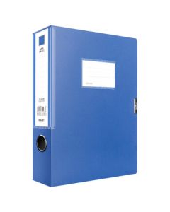 Deli Plastic File Box 33511-10, Back Width 55mm, Blue, Pack of 10