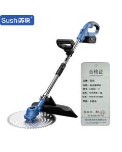Sushi Cordless Electric Grass Trimmer with Lithium Battery, Handheld Lawn Mower, 10-Section Dual Battery & Charger LBG001-10 Unit