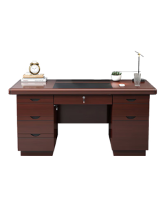 Luolaibao Wooden Painted Office Desk with Drawers, Writing Desk, Desktop Staff Finance 1.4m Single Office Desk