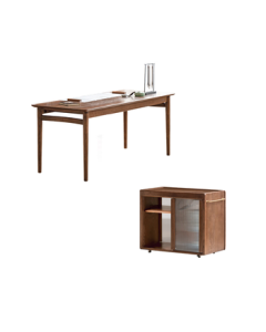 Yuanmu Solid Wood Tea Table Modern Minimalist Home Ash Wood Tea Table and Dining Table Dual-Purpose Living Room Tea Table and Chair Set