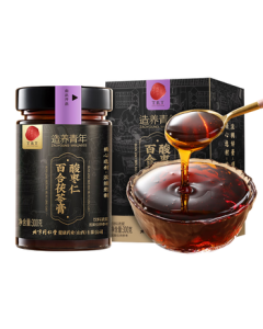 Tongrentang Brand Beijing Tongrentang Ziziphus Jujube Seed, Lily, and Poria Cocos Paste 300g - Bedtime Nourishing Ziziphus Jujube Paste for Mid-Autumn Festival