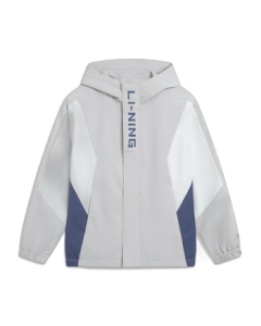 Li Ning Reflective Fleece-Lined Water-Repellent Windbreaker for Teen Boys, Loose Fit Printed Jacket YFDV217, Fall/Winter 2025