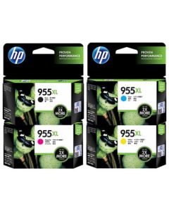 HP (HP) 955XL High-Yield Original Ink Cartridge 4-Color Set (Red, Yellow, Blue, Black) Compatible with 8210, 8710, 8720, 7720, 7730, 7740 Printers