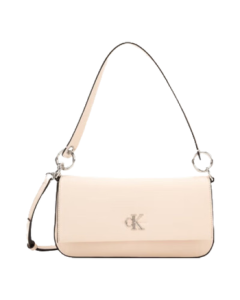 Calvin Klein Casual Commuter Shoulder Bag with Detachable Strap, Letter Flip Cover CK Women's Bag Underarm Bag 4K3000G