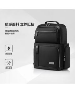 Samsonite Premium Business Laptop Backpack for Men, 14-Inch Large Opening Genuine Leather Backpack for Short Trips, Model NR9