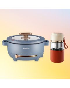 DAEWOO Small Appliance Bundle (DAEWOO Electric Hot Pot DYHG-5036 + DAEWOO Portable Blender DYGZ-0301)