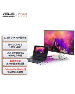 ASUS ProArt 32-inch 98% DCI-P3 Professional Computer Monitor IPS HDR400 PD96W TYPE-C Calman Certified PA329CRV Creator 32 4K
