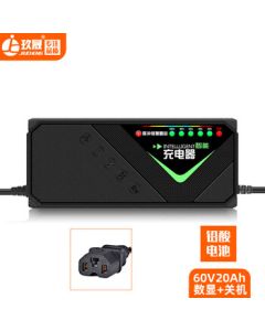 Jiusheng Electric Vehicle Battery Charger 60V20Ah Universal for Yadi, Aima, Tailin, Xinri Tricycles with Auto Power-Off