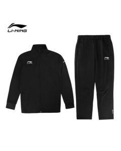 LI-NING Men's Sportswear Set Zip-Up Hoodless Sweatshirt Running Joggers Gym Outfit Loose Fit Sweatshirt & Sweatpants Two-Piece