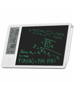 Dinibeibei LCD Writing Tablet Calendar - Electronic Desktop Memo Pad, Note Board for Office, Graduation Gift (White)