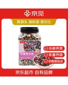 Jingmi Purple Sweet Potato and Black Rice Porridge 2lb Canned Mixed Porridge Ingredients Multigrain Eight-Treasure Porridge Nutritious Breakfast Cooking Porridge
