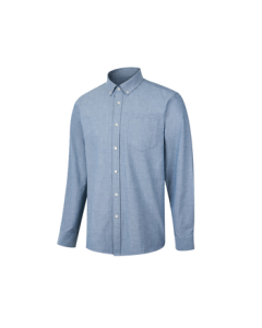 JINGDONG Jingzao [Pure Cotton Oxford] Men's Shirt, Autumn Long Sleeve Men's Shirt Jacket, Gray-Blue 41