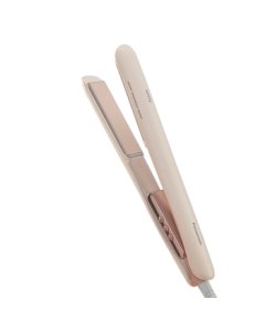 Panasonic Cream Stick Flat Iron with Negative Ions, Automatic Curling Iron for Men's Short Hair and Bangs Straightener, Gift for Women EH-HV31