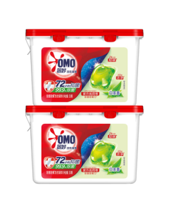 OMO Antibacterial Laundry Detergent Pods White Tea 100 Pcs (2 Boxes) Concentrated Laundry Liquid, Kills Bacteria & Dust Mites, Softens & Fragrances