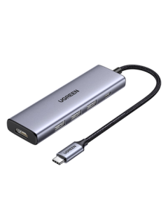 UGREEN Type-C Thunderbolt Docking Station with HDMI Adapter, Multi-Port USB Hub Compatible with Apple MacBook Mini, Huawei Laptops, Tablets, and More