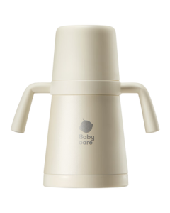 babycare Titanium Insulated Cup – Freshness Preservation and Antibacterial, Ideal for Infants Learning to Drink, Suitable for Milk and Juice, Alpha Titanium 300ml