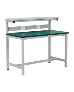 XinJing Workbench Anti-Static Workbench Double-Layer Lab Table Repair Bench with Light Fitter's Operation Table 150*80*120cm