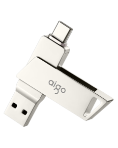 aigo 64GB High Capacity 220MB/s USB3.2 Type-C Dual Interface Flash Drive U350 - Universal for Phones, Tablets, Laptops - Business, Office & Study Use