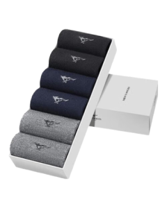 Septwolves [10A Antibacterial] Men's Socks - Versatile, Breathable Cotton Socks for Business Casual Mid-Crew - Assorted Colors (6 Pairs)