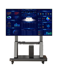 Enlip TV Mobile Stand for 55-100 Inch Screens, Large Floor TV Stand, All-in-One TV Mount with Wheels for Xiaomi, Skyworth, Hisense, Huawei Video Conference Displays