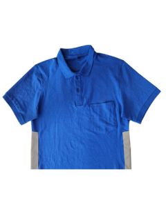 VESTBRE Summer Short Sleeve Shirt with Reflective Strips on Both Sides for Stylish Safety, Available in Navy and Royal Blue (S-5XL), Customizable Logo (Minimum Order: 10 Pieces)