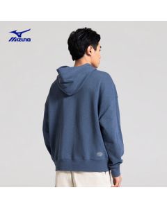 MIZUNO HERITAGE Series Men's & Women's Knitted Hooded Pullover Sweatshirt Casual Sportswear 97/Impression Blue XL