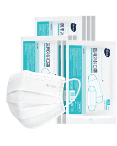 Haishihainuo Disposable Medical Surgical Masks 100pcs White Flat Protective Adult Sunscreen Masks 10pcs*10packs