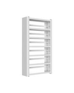 Naigao Bookshelf Steel Bookcase Floor-standing Home Library Student Multi-layer Shelf Integrated Wall-mounted White Six-tier