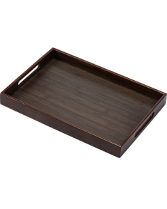 SUSHI CERAMICS Walnut Bamboo Tray Dry Tea Board Home Kungfu Tea Set Small Tea Table Rectangular with Handle 36*25cm