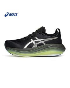 ASICS Men's Cushioned Breathable Running Shoes GEL-NIMBUS 27 LUXE Black/Silver 40