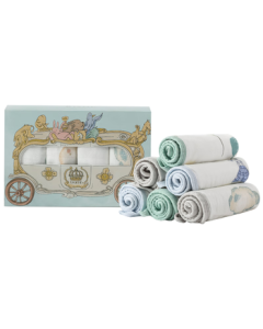 EMXEE Baby Drool Bibs Cotton Newborn Handkerchief Gauze Face Towel for Infants Bathing and Wiping Small Square Towels 6-Pack