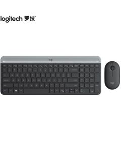 Logitech MK470 Wireless Keyboard and Mouse Combo, Ultra-Thin Office Keyboard with Full-Size Layout and 2.4G Wireless Receiver, Starry Sky Gray