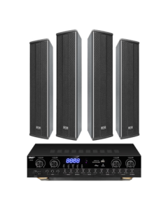 SAST Professional Conference Room Audio System Set - Home KTV Background Music Training Meeting Equipment System with Bluetooth Amplifier, Wall-Mounted/Pendant Speaker Column VD202+SH415