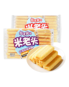 Mi Lao Tou Taiwanese Style Rice Crisps - Savory Cheese & Rich Egg Yolk Flavor 524g Whole Grain Puffed Snacks Non-Fried