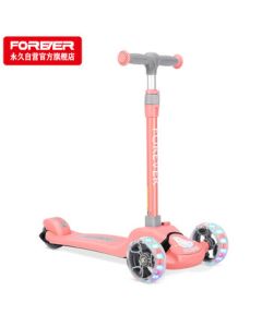 FOREVER Kids Scooter - Children's Gliding Scooter, Toddler Twist Pedal Scooter with Flash Wheels, No Assembly Required, Pink