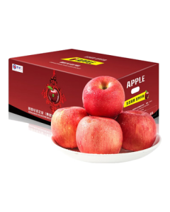 Jingsiansheng Shaanxi Luochuan Red Fuji Apples 9.6lb Pack, Single Fruit 75mm, Fresh Fruit, Direct from Source with Free Shipping