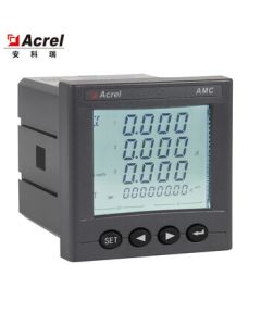 Acrel AMC72L-E4/KC Multi-function Power Meter Full Electrical Parameter Measurement RS485 Communication Interface 2DI2DO Digital Input/Output 67*67mm Cutout Size