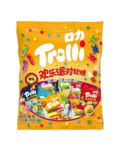 Trolli Germany Koully Happy Party Gummy Candy 400g Sharing Pack, Kids Candy Snack, 0 Fat