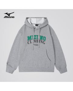 Mizuno (MIZUNO) Men's Outdoor Hooded Fleece-Lined Sweatshirt - Loose Fit, Comfortable, Warm Base Layer - Heather Gray XL