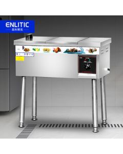 Enlitic Commercial Deep Fryer Electric Fryer Oil Stick Machine Deep Fryer Frying Stove Skewer Fryer Oil Stick French Fries Machine Snack Equipment CR-D40