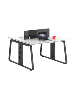 Lanran Office Desk Modern Minimalist Office Furniture Staff Partition Desk Double Workstation (No Cabinet/Chair Included)
