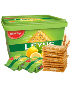 Munchy's Imported Lemon Butter Sandwich Biscuits, 532g Jar with Individual Packs, Snack Pastry for Afternoon Tea, Holiday Treat