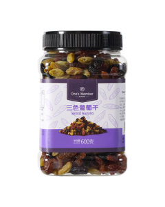 No.1 Member Store Three-Color Raisins 600g Seedless Large-Grain Xinjiang Specialty Preserved Fruit Snacks with 0 Additives