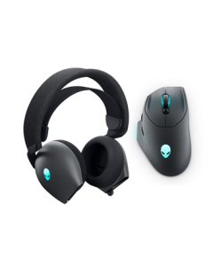 Alienware 520H+620M Peripheral Combo (Wired Headset + Wireless Dual-Mode Mouse) RGB Premium Gaming Peripherals - Black
